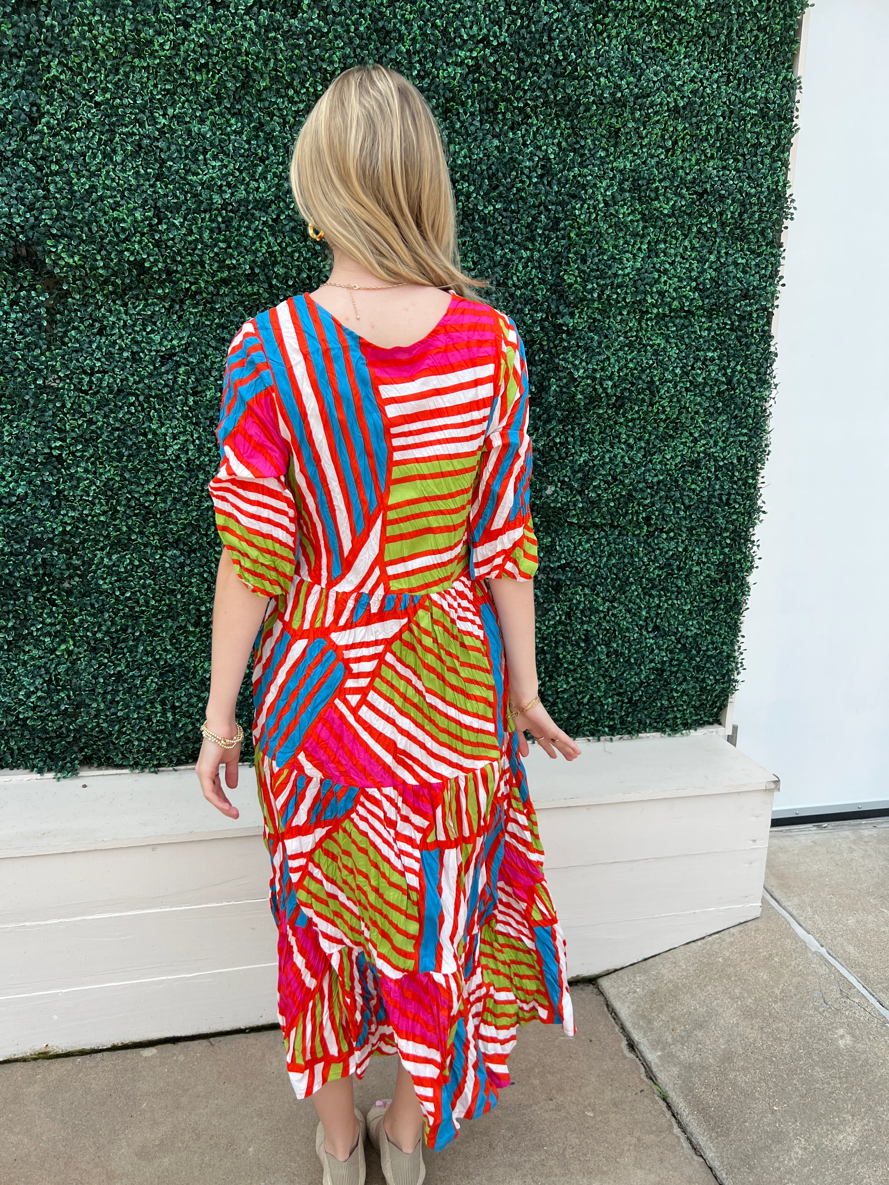 JOK Stripe Midi Dress - Image 4