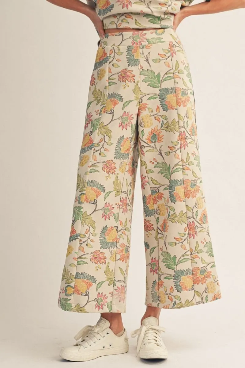 Wide leg floral Track Pant - Image 3