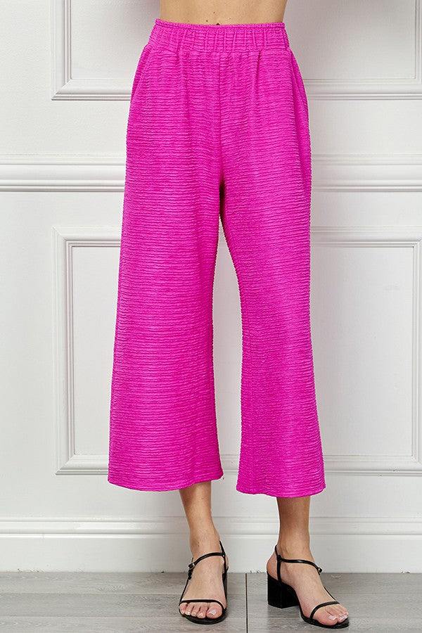 Pink Textured Athleisure Pant - Image 3