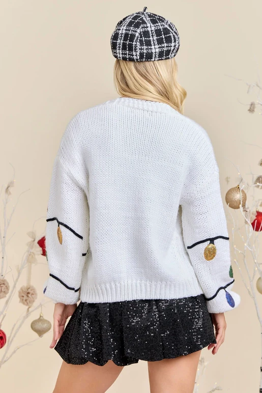 Xmas Sequin Lights Cardigan - Image 4