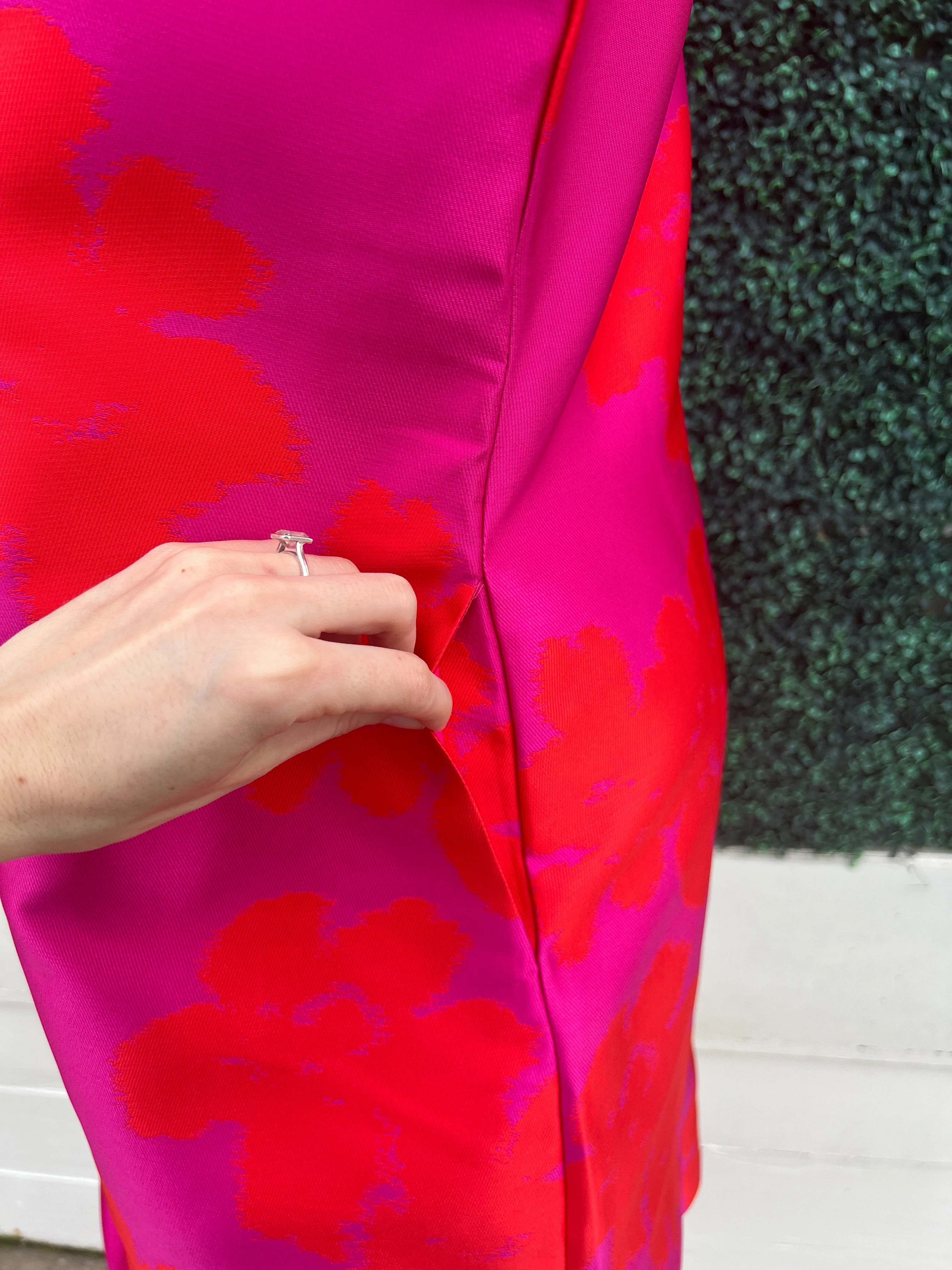 Pink & Orange Hibiscus Print Sheath - Image 4